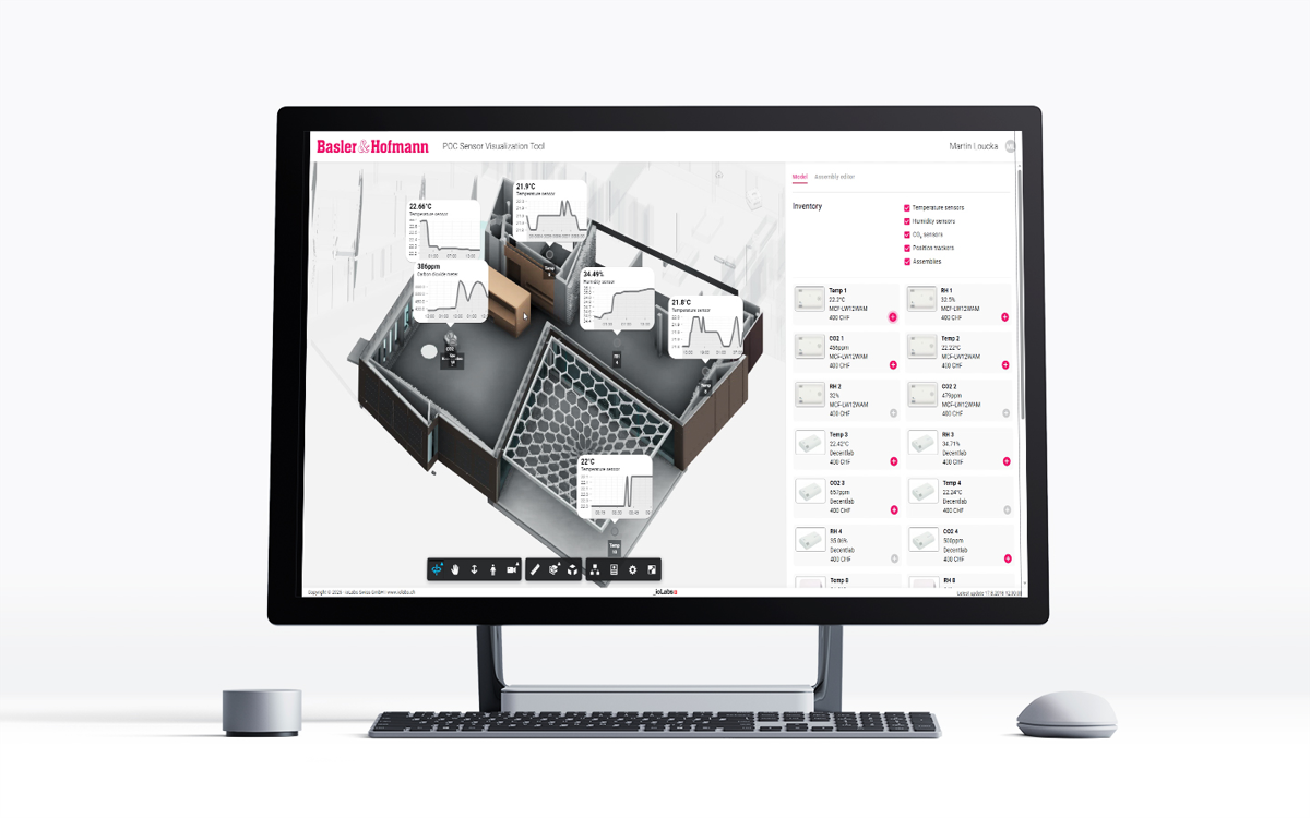 Interactive digital twin with live sensor integration